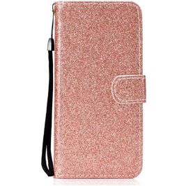 Mobigear Glitter Powder Wallet Case Rose Gold Huawei Y6P