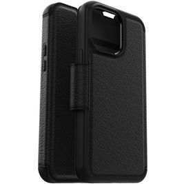 OtterBox Strada iPhone 14 Pro Max Hülle Echtes Leder Klapphülle - Schwarz