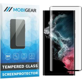 Mobigear Premium Samsung Galaxy S22 Ultra Panzerglas Gehärtetes Glas Displayschutz - Hüllenfreundlich - Schwarz