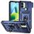 Mobigear Armor Ring Cam Slide Xiaomi Redmi A1 4G Hülle Hardcase Backcover Stoßfest mit Ringhalter und Kamera Slider - Blau
