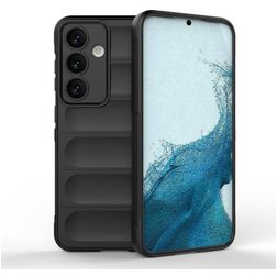 Mobigear Bumpy Samsung Galaxy S24 Hülle Flexibles TPU Backcover - Schwarz