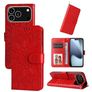 Mobigear Sunflower iPhone 17 Pro Hülle Klapphülle Geldbörse - Rot