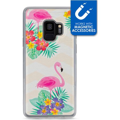 My Style Magneta Samsung Galaxy S9 TPU (flexibel) Backcover - Flamingo