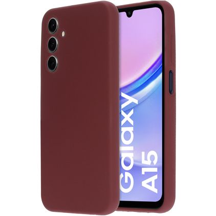 Mobiparts Samsung Galaxy A15 Silikon Hülle Backcover - Plum Red