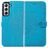 Mobigear Mandala Samsung Galaxy S21 FE Hülle Klapphülle Geldbörse - Blau