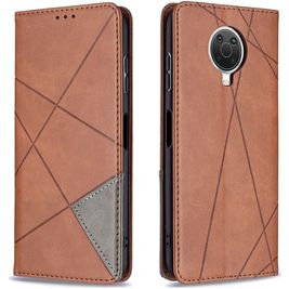 Mobigear Rhombus Slim Nokia G10 Hülle Klapphülle - Braun