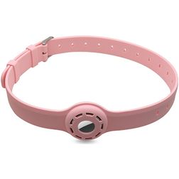 Mobigear Apple AirTag Hülle Flexibles Silikon Halsband - 23.5 - 47.5 cm - Pink