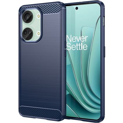 Mobigear Brushed OnePlus Nord 3 Hülle Flexibles TPU Backcover - Blau
