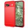 Mobigear Brushed Slim Google Pixel 8a Hülle Flexibles TPU Backcover - Rot