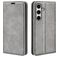 Mobigear Retro Slim Samsung Galaxy S24 FE Hülle Klapphülle Geldbörse - Grau