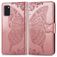 Mobigear Butterfly Samsung Galaxy A41 Klapphülle Portemonnaie - Roségold