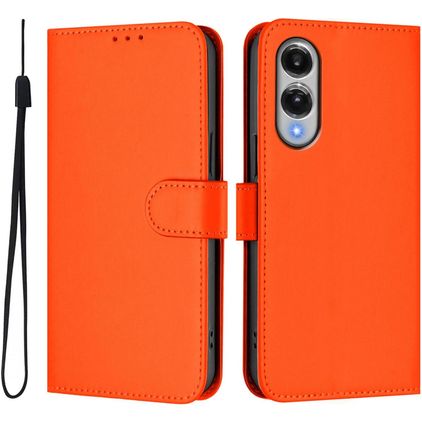 Mobigear Urban Wallet Samsung Galaxy S25 Edge Hülle Klapphülle Geldbörse - Orange