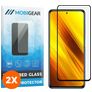Mobigear Premium POCO X3 Panzerglas Gehärtetes Glas Displayschutz - Hüllenfreundlich - Schwarz (2er Pack)