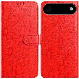 Mobigear Flowers iPhone Air Hülle Klapphülle Geldbörse - Rot