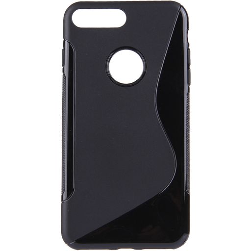 Mobigear S-Line iPhone 8 Plus Hülle Flexibles TPU Backcover - Schwarz