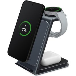 Mobilize 3in1 Ladestation Qi Wireless 15W - Schwarz