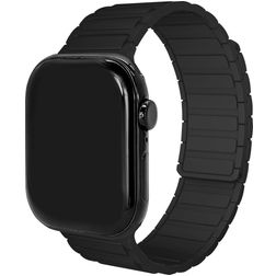 Mobilize Magnetic Silikon Apple Watch Armband Magnetverschluss - 49/46/45/44 mm - Schwarz