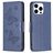 Mobigear Butterfly iPhone 15 Pro Hülle Klapphülle Geldbörse - Blau