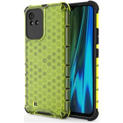 Mobigear Honeycomb Realme Narzo 50 4G Hülle Hardcase Backcover Stoßfest - Grün