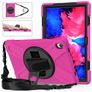 Mobigear SureGrip XGuard Lenovo Tab P11 Plus Gen 1 Hülle Kunststoff,Silikon Backcover + Schulterträger + Ständer - Pink
