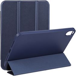 Mobigear Tri-Fold Gel iPad Mini 7 (2024) TPU / Kunstleder Klapphülle - Dunkelblau
