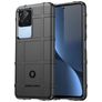Mobigear Rugged Shield POCO F4 Hülle Flexibles TPU Backcover Stoßfest - Schwarz