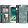 Caseme 008 iPhone 8 Plus Hülle Abnehmbare 2in1 Klapphülle Geldbörse - Grün