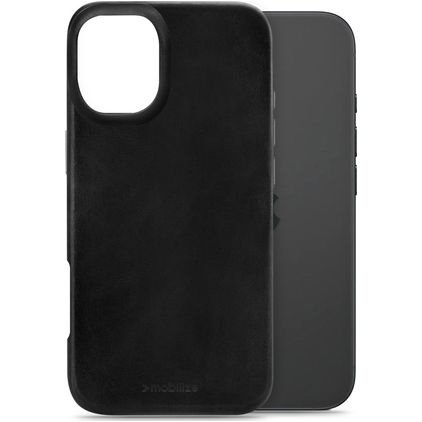 Mobilize Premium iPhone 16 MagSafe Echtleder Backcover - Schwarz