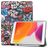 Mobigear Tri-Fold Gel iPad 8 (2020) Hülle TPU,Kunstleder Klapphülle + Stifthalter - Grafitti