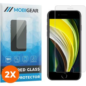 Mobigear iPhone SE (2020) Panzerglas Gehärtetes Glas Displayschutz - Hüllenfreundlich (2er Pack)