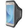 Mobiparts Comfort Fit Handyhalterung Joggen Samsung Galaxy J3 (2017) Sporthülle Neopren Sportarmband - Schwarz