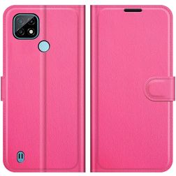 Mobigear Classic Realme C21 Hülle Klapphülle Geldbörse - Magenta