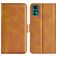 Mobigear Slim Magnet Motorola Moto G22 Hülle Klapphülle Geldbörse - Cognac