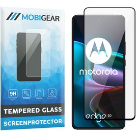 Mobigear Premium Motorola Edge 30 Panzerglas Gehärtetes Glas Displayschutz - Hüllenfreundlich - Schwarz