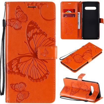 Mobigear Butterfly LG V60 ThinQ Hülle Klapphülle Geldbörse - Orange