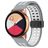 Mobigear Sport Plus Mag Silikon Smartwatch Armband Magnetverschluss - 22 mm - Weiß / Grau