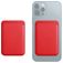 Mobigear Wallet Kartenetui - 3 Karten - MagSafe Kompatibel - Rot