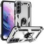 Mobigear Armor Ring Samsung Galaxy S22 Hülle Hardcase Backcover Stoßfest mit Ringhalter - Silber