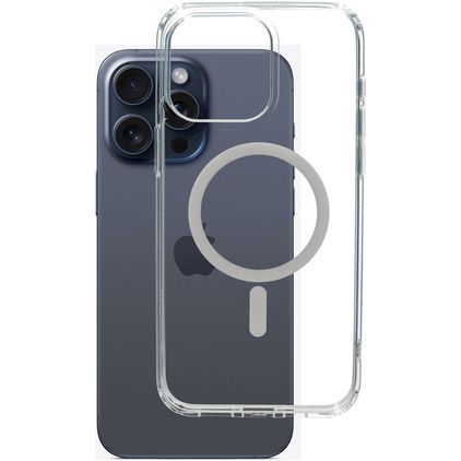 Mobiparts Hardcover Transparent iPhone 15 Pro Max MagSafe Hardcase Backcover - Transparent