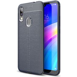 Mobigear Luxury Xiaomi Redmi 7 Hülle Flexibles TPU Backcover - Marineblau