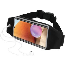 Mobiparts Comfort Fit Belt Handyhalterung Joggen Samsung Galaxy A32 4G Sporthülle Neopren Gürtel - Schwarz