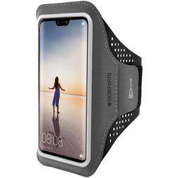 Mobiparts Comfort Fit Handyhalterung Joggen Huawei P20 Lite (2019) Sporthülle Neopren Sportarmband - Schwarz