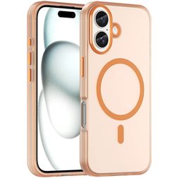 Mobigear Shockproof iPhone 16 MagSafe Hülle Flexibles TPU Backcover - Orange