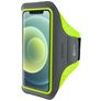 Mobiparts Comfort Fit Handyhalterung Joggen iPhone 12 Mini Sporthülle Neopren Sportarmband - Neon Green