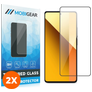 Mobigear Premium Xiaomi Redmi Note 13 5G Panzerglas Displayschutz - Hüllenfreundlich - Schwarz (2er Pack)