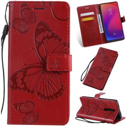 Mobigear Butterfly Xiaomi Mi 9T Pro Hülle Klapphülle Geldbörse - Rot