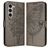 Mobigear Butterfly Samsung Galaxy Z Fold 6 Hülle Klapphülle Geldbörse - Grau