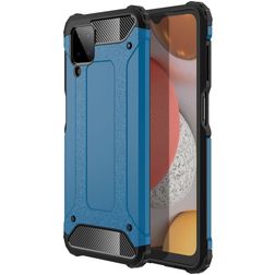 Mobigear Outdoor Samsung Galaxy A12 Hülle Hardcase Backcover Stoßfest - Blau