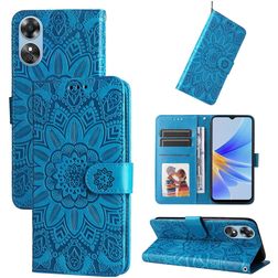 Mobigear Sunflower OPPO A17 Hülle Klapphülle Geldbörse - Blau