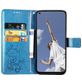 Mobigear Clover OPPO A52 Hülle Klapphülle Geldbörse - Blau
